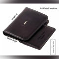 Sky Black color Artificial leather wallet for men.