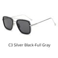 Tony Stark Sunglasses Men Vintage Retro Men's Glasses Iron Man 3 Sunglases Yellow Red Sun Glass 2019 Shades Men oculos W66218.