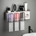 TAGL toothbrush shelf, shelf, tooth cup, electric mouthwash cup, toothbrush cup, home storage, non-perforated bathroom, wall hanging.