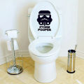 STORM TROOPER ON POOPER Toilet Seat Decal Funny Bathroom Label Sticker. 