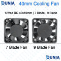 40mm Cooling Fan 12V DC 7 Blade & 9 Blade Variations Brushless Axial Fan for 3D Printer Router Electronics Cooling. 