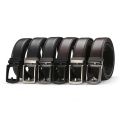 Auto-lock Buckle Belt Stylish Men's Faux Leather Belt with Automatic Buckle Scratch-resistant Track Belt Fashionable for Men.