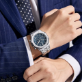 BINBOND New Waterproof Quartz Men's Radium Hand Watch with Luxury Stainless Steel Strap of Butterfly Clasp.