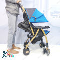 Lightweight Portable Baby Stroller Baby Trolley  Folding Pram for kids From Newborn to 3 Years With Back Rest, Food Tray & Wheel Lock. 
