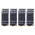 4X PYF14A DIN Rail Power Relay Socket Base 14 Pin for MY4NJ HH54P MY4. 