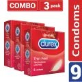 Durex - Thin Feel Condom - Combo Pack - 3 Pack. 