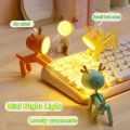 Mini Cute Lamp,Mini Table Lamp,LED Night Light Mini Folding Desk Lamp Cute Pet Lights Dog Deer Portable Night Light Student Living Room Decor Gift. 