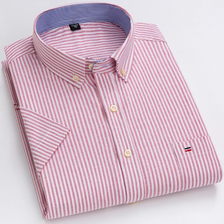 S-7XL%20Men's%20Short%20Sleeve%20Oxford%20Printed%20Casual%20Dress%20Shirts%20Front%20Patch%20Chest%20Pocket%20Regular-fit%20Button-down%20Collar%20Work%20Shirts%20-%20Image%205