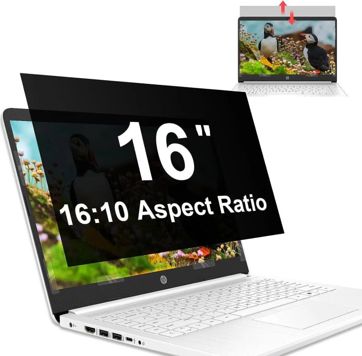 16 Inch Laptop Privacy Screen Compatible with Lenovo Hp Dell Acer Asus Thinkpad Envy, 16:10 Aspect Anti Blue Light Glare Filter