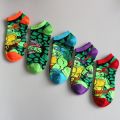 Teenage Mutant Ninja Turtles TMNT Socks Cartoon Women Men Anime Cute Socks Short Cotton Blends Low Cut Ankle Boat Socks Summer. 