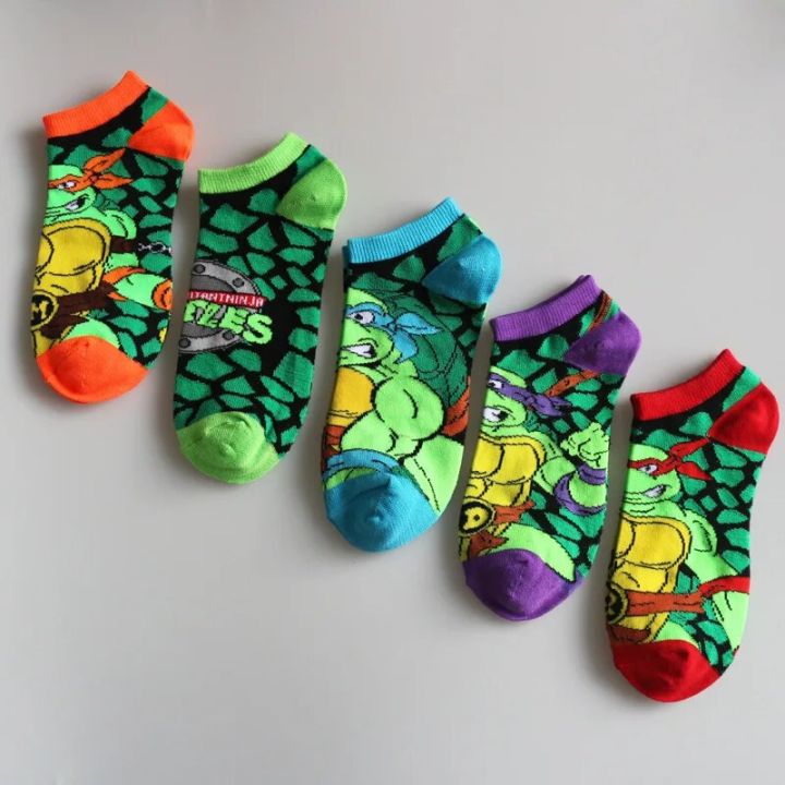 Teenage%20Mutant%20Ninja%20Turtles%20TMNT%20Socks%20Cartoon%20Women%20Men%20Anime%20Cute%20Socks%20Short%20Cotton%20Blends%20Low%20Cut%20Ankle%20Boat%20Socks%20Summer%20-%20Image%202