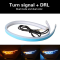 1 set 2 piss universal dual color 45cm drl LED Surface Surface Stripes Flexible Guide Stripes DC 12V Waterproof Auto Day Light. 