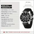 1pc 0324G Men's Casual Sports Watch Multifunctional Six Needle Silicone Strap Waterproof Quartz Watch. 