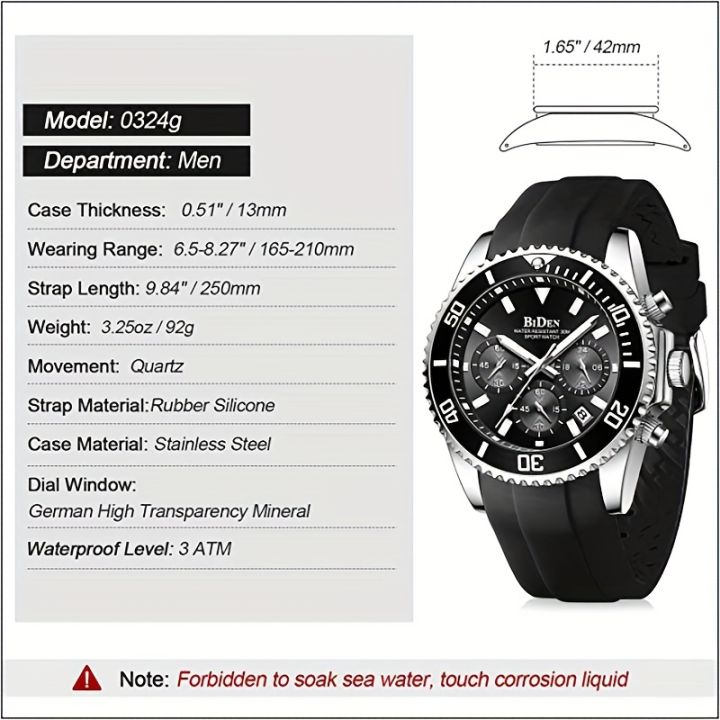 1pc%200324G%20Men's%20Casual%20Sports%20Watch%20Multifunctional%20Six%20Needle%20Silicone%20Strap%20Waterproof%20Quartz%20Watch%20-%20Image%202
