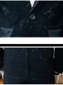 2024 Luxury Blazer Shiny Red Blue Black Contrast Color Stand-up Collar Blazer Slim Fit Suit Party Prom Wedding Dress Jacket Wearhouse. 