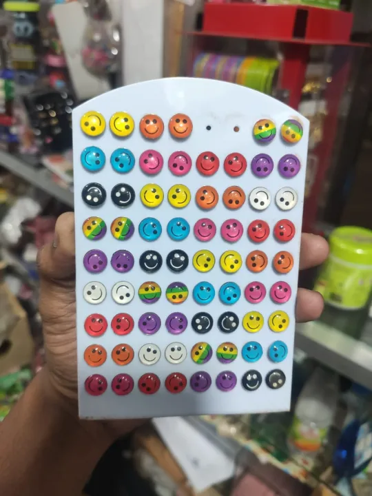 Emoji%20Earring%20Emoji%20Ear%20Top%20Emoji%20Top%20Ear%20Tops%20For%20Girls%20Kaner%20Dul%20Top%20Set%20Stone%206Pair%20-%20Ear%20Ring%20-%20Image%203