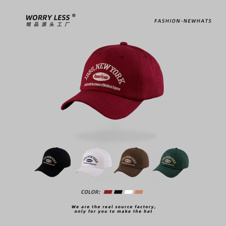 Hat Women's Letter Baseball Cap Big Head Circumference