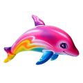 85cm Inflatable Dolphin Toys Summer Beach Swimming Pool Party Games Children Toy Inflatable Ride-ons Pool Floats Water Play Toys. 