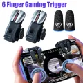 G21 1 Pair 6 Finger Game Controller for PUBG Game Mobile Gamepad Trigger Joystick Shooter Fire Button Controller for PUBG Mobile. 