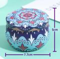 Designer Candy Box 1pc Drum-shaped Empty Mandala Designer Box Home Decor Party Supply Tea Pot Tin Box.