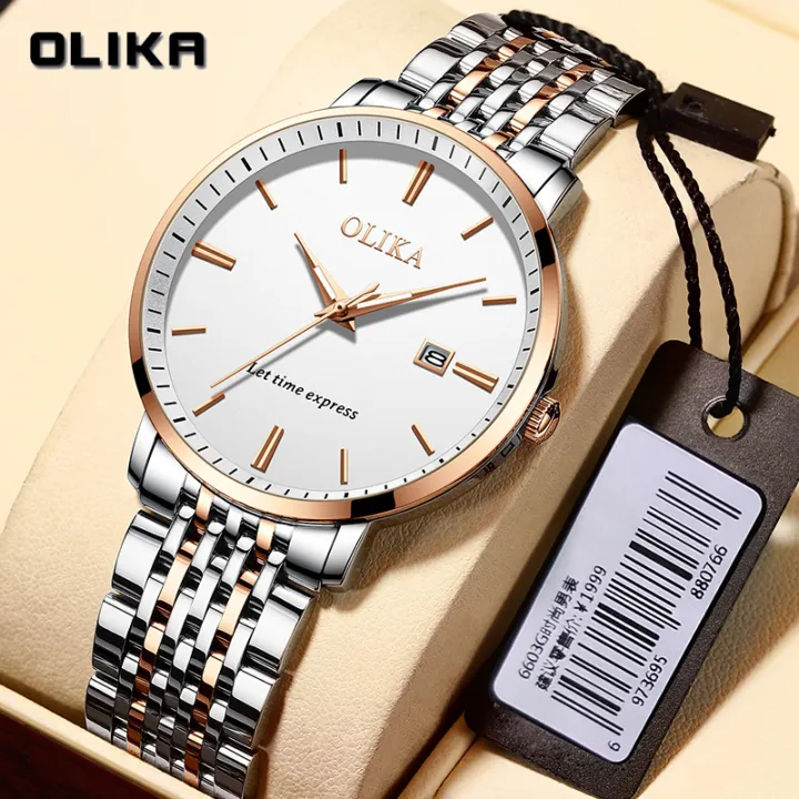 New Olika brand waterproof watch, men's fully automatic calendar with luminous quartz watch, casual business men's watch