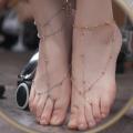 【Quality】 Foot Chain Vintage Mesh Tassel Toe Anklet Beads Exotic Charm Court Style Anklet Bracelet Multilayer Alloy Foot Jewelry Wedding. 