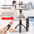 P20S Selfie Stick Foldable Mini Tripod with Fill Light Bluetooth Remote.