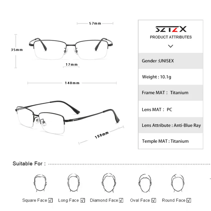 SZTZX%20Ultra-Light%20Photochromic%20Reading%20Glasses%20Men%20Anti%20Blue%20Ray%20Myopia%20Prescription%20Glasses%20Elastic%20Legs%20Optical%20Eyeglass%20Frame%20-%20Image%204