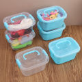 Portable Storage Box with Lid Simple Toys Storage Box Covered Suitcase Desktop Cosmetics Storage Box Home Storage Tool.