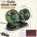 Car Fan, 12V 360 Degree Adjustable Small Size 2 Speed Cooling all Vehicle Fan. 