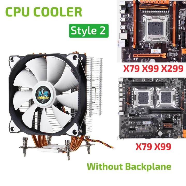 laptop CPU Cooler 12cm 4 Heatpipes 3 Pin Cooling Fan For X79 X99 X299 ...