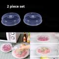 MICROWAVE FOOD COVER / Plate Cover Splatter Guard Non Stick Plastic Clear Dish Lid. 