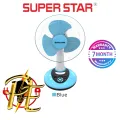 Super Star Rechargeable Table Fan 12 inch Blue Colour.