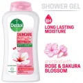 Dettol Body Wash Skincare Rose & Sakura Blossom with 8 Hours Long Lasting Moisture 250ml Shower Gel.