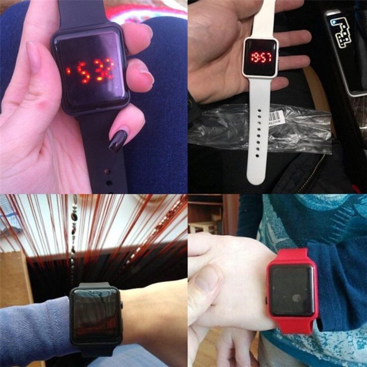 Fashion Unisex Silicone Watchband Wristwatch LED Digital Sport Watch Men Women Electronic Watches Ladies Jam Tangan Lelaki Wanita Simple Style Couple Watch