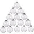 15 PCS Round Clear Christmas Balls Fillable DIY Christmas Tree Balls Made of Plastic Christmas Balls Tree Decorations.