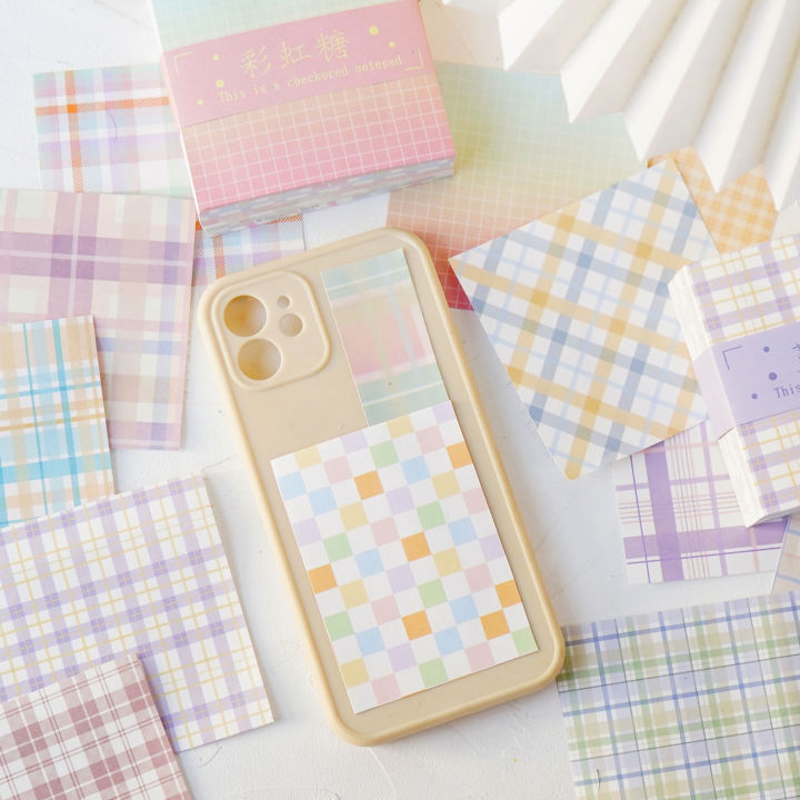 Panda%20Online%20200%20Sheets%20Grid%20Drive%20to%20Series%20Striped%20Memo%20Pad%20Self-adhesive%20Checkered%20Sticky%20Notes%20Album%20Diary%20Journal%20Decorative%20Scrapbooking%20-%20Image%204