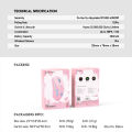FANTECH WGC2 VENOM II VIBE 2.4G Wireless Gaming Mouse Pixart 3212 2400DPI RGB Rechargeable Mouse Ergonomic Mice Gaming Gammer For Laptop PC Pink.