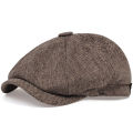 Alien Men Newsboy Hats Peaky Autumn Vintage Herringbone Octagon Cap Women Casual Stripe Berets Gatsby Flat Hat.