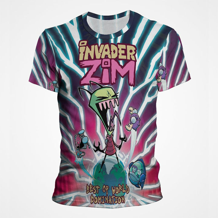 Invader%20Zim%20Funny%20T%20Shirts%203D%20Pattern%20Print%20Anime%20Casual%20bBoy%20Girl%20T-shirt%20Summer%20Fashion%20Cool%20Short-sleeved%20Tops%20Clothing%20-%20Image%206