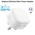 2022 Brand New  35W PD Adapter USB-C+C Dual Jack Fast Charge for apple iphone. 