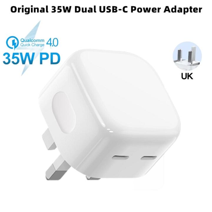 2022 Brand New  35W PD Adapter USB-C+C Dual Jack Fast Charge for apple iphone