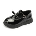 KIDSUN Fashion Children's Shoes Simple Bow Buckle Black Leather Shoes Classic Cute Versatile Princess Dress Shoes. 