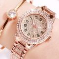 Casual Elegant All-Star Women's Quartz Watch Shiny Fine Zircon Mechanical Lady Wristwatches Fashion Folding Watches Buckle Watch.