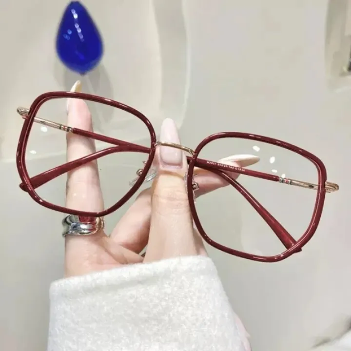 Myopia%20Glasses%20Green%20Large%20Frame%20Anti-blue%20Light%20Women's%20Flat%20Korean%20Style%20Eye%20Frame%20Girls%20Glasses%20Clear%20Glasses%20Women%20-%20Image%205
