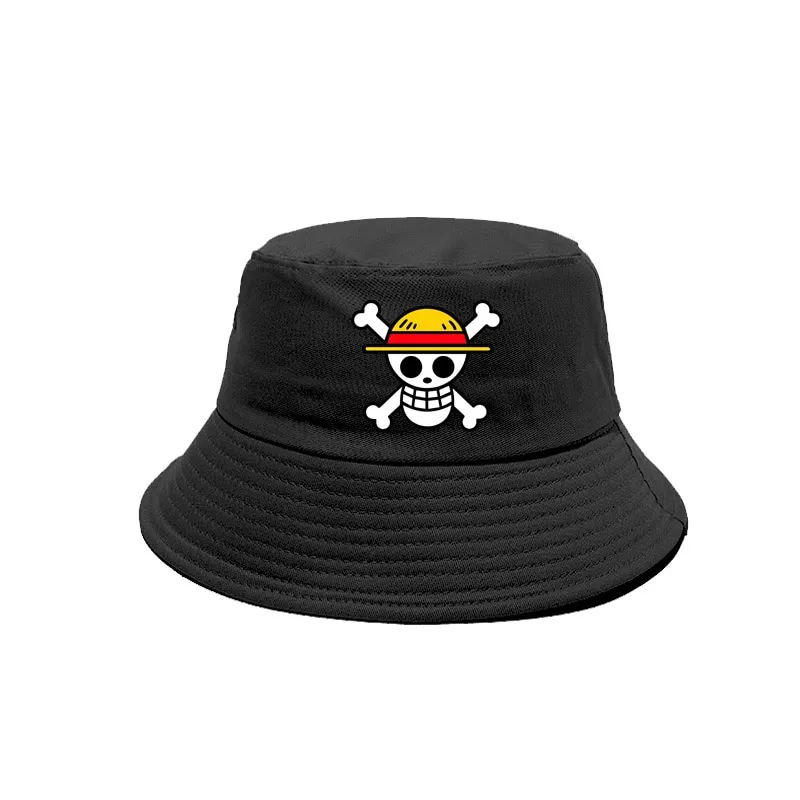 One Piece Monkey D Luffy Bucket Hats Cool Outdoor Japan Anime Cap