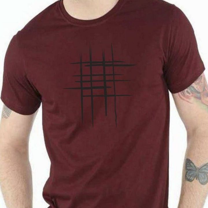 Maroon Cotton T-Shirt For Men - T Shirt