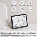 Refrigerator Magnetic Alarm Clock Large Screen Date Temperature Humidity Multi-functional LCD Digital Desktop Table Wall Clocks. 