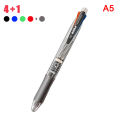 5 In 1 Multicolor Ballpoint Pens Creative 4 Color Ball Pen Refill and Pencil Lea Layor. 