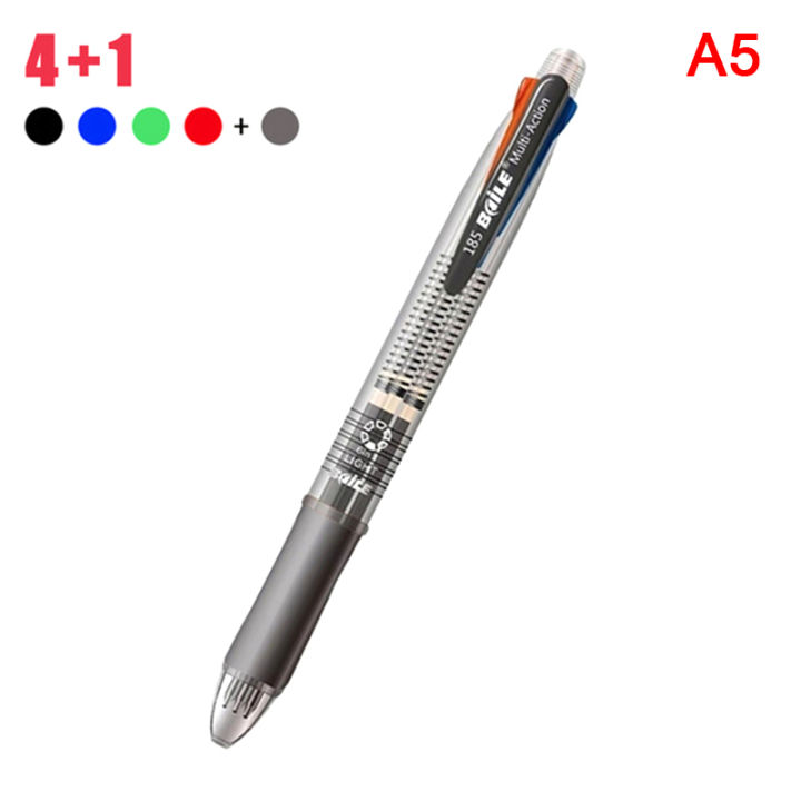 5%20In%201%20Multicolor%20Ballpoint%20Pens%20Creative%204%20Color%20Ball%20Pen%20Refill%20and%20Pencil%20Lea%20Layor%20-%20Image%208